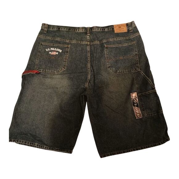 US Polo Assn Cargo Jean Shorts Mens Size 46 Waist Medium Wash NWT - Picture 3 of 9